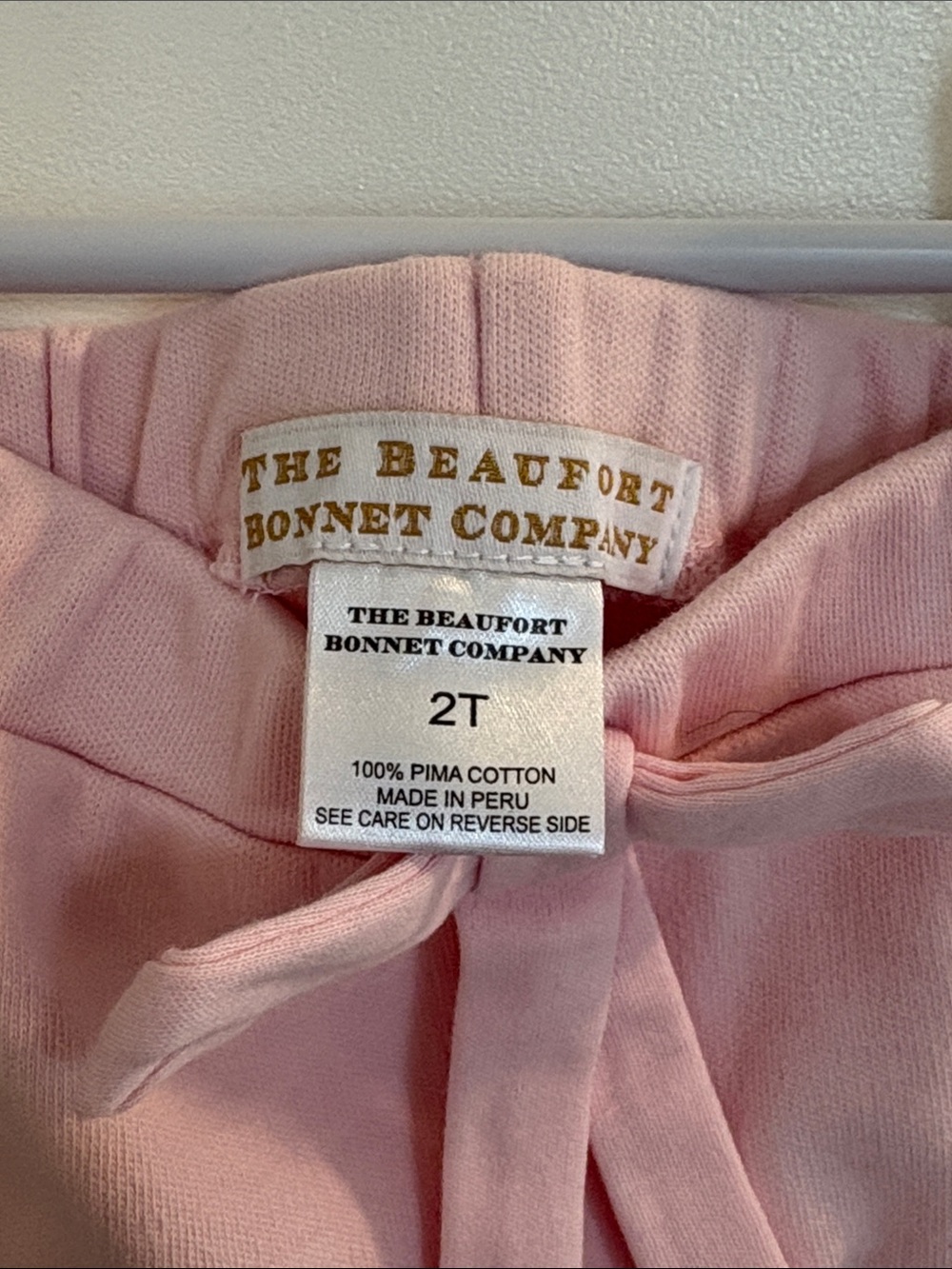 The Beaufort Bonnet Company Pink Knit Toddler Shorts with Front Tie - Picture 2 of 2